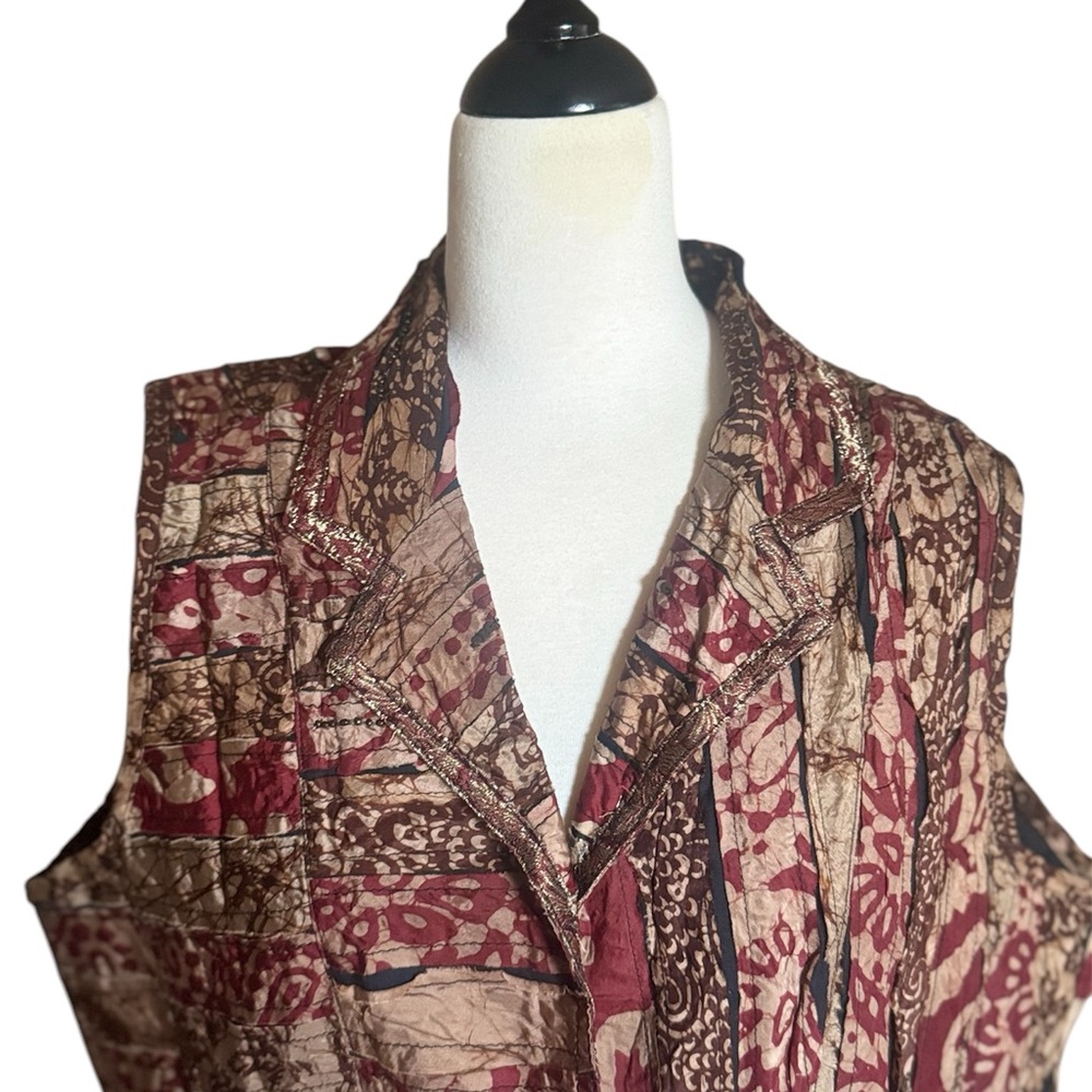 Chico’s Multicolor Patchwork Vest - image 6